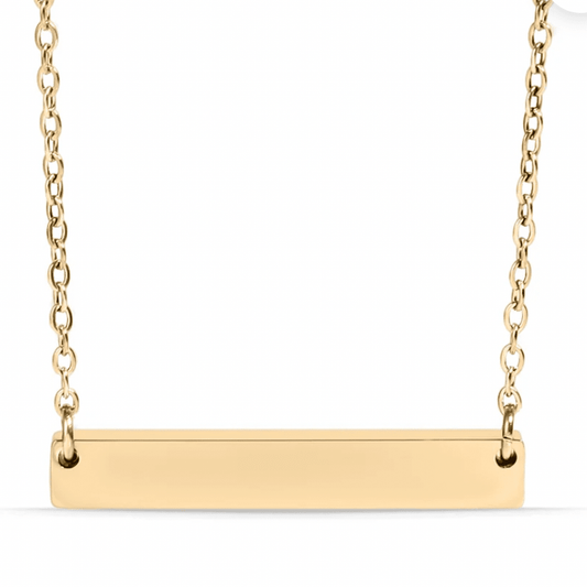 Hand-Stamped Blank Bar Necklace - The Ky Collection