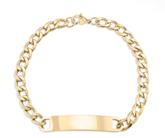 Hand-Stamped Cuban Bar Bracelet - The Ky Collection