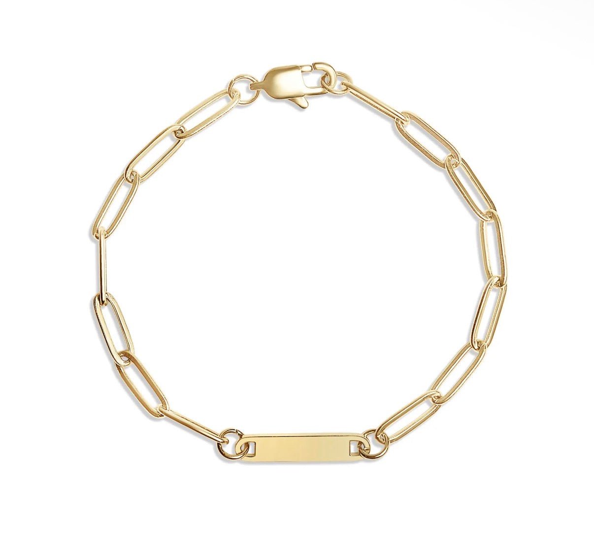 Hand-Stamped Paperclip Bar Bracelet - The Ky Collection