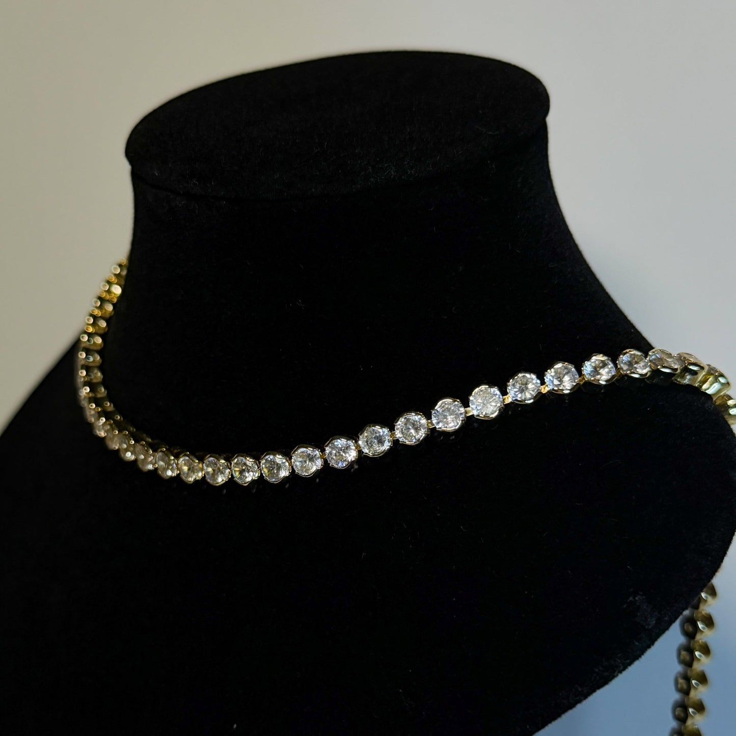 Luminous Tennis Necklace | Gold Tennis Chain
