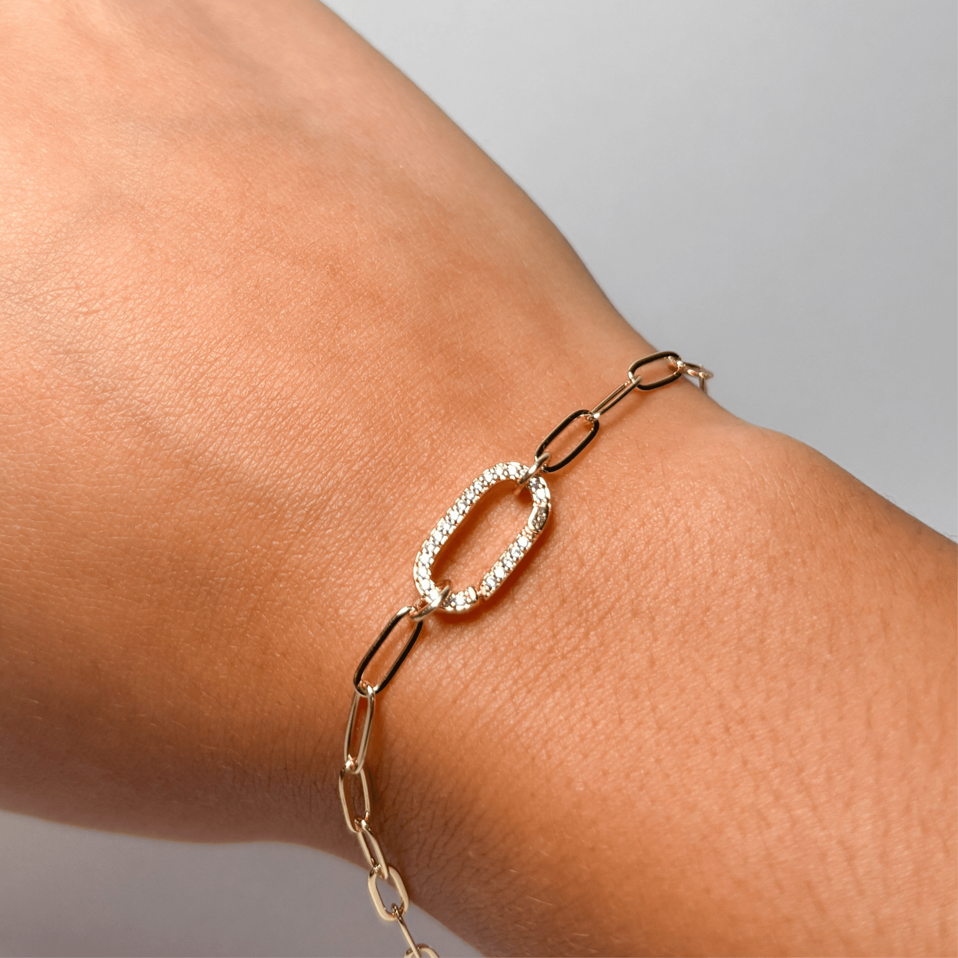Luxe Pavé Paperclip Bracelet - The Ky Collection