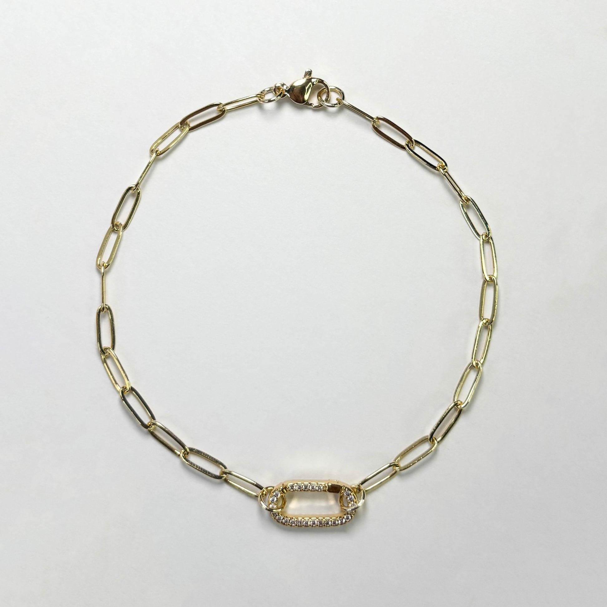 Luxe Pavé Paperclip Bracelet - The Ky Collection