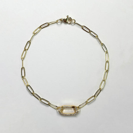 Luxe Pavé Paperclip Bracelet - The Ky Collection