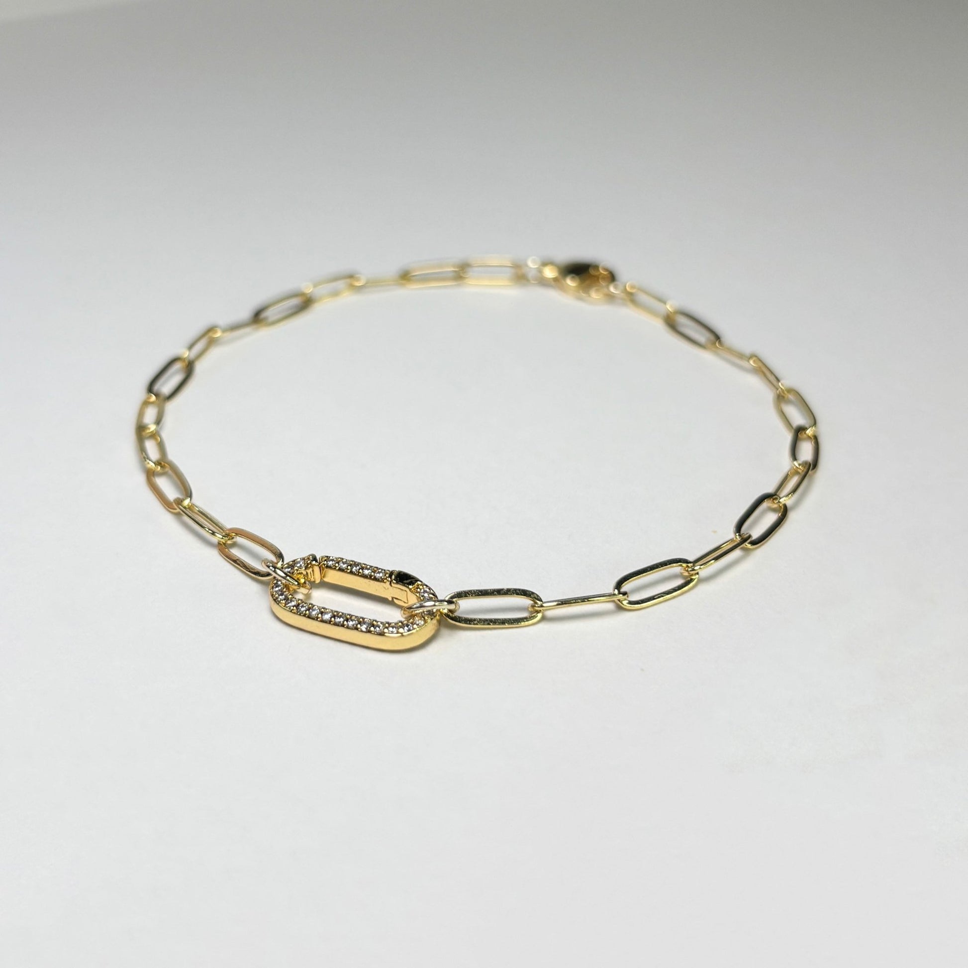 Luxe Pavé Paperclip Bracelet - The Ky Collection