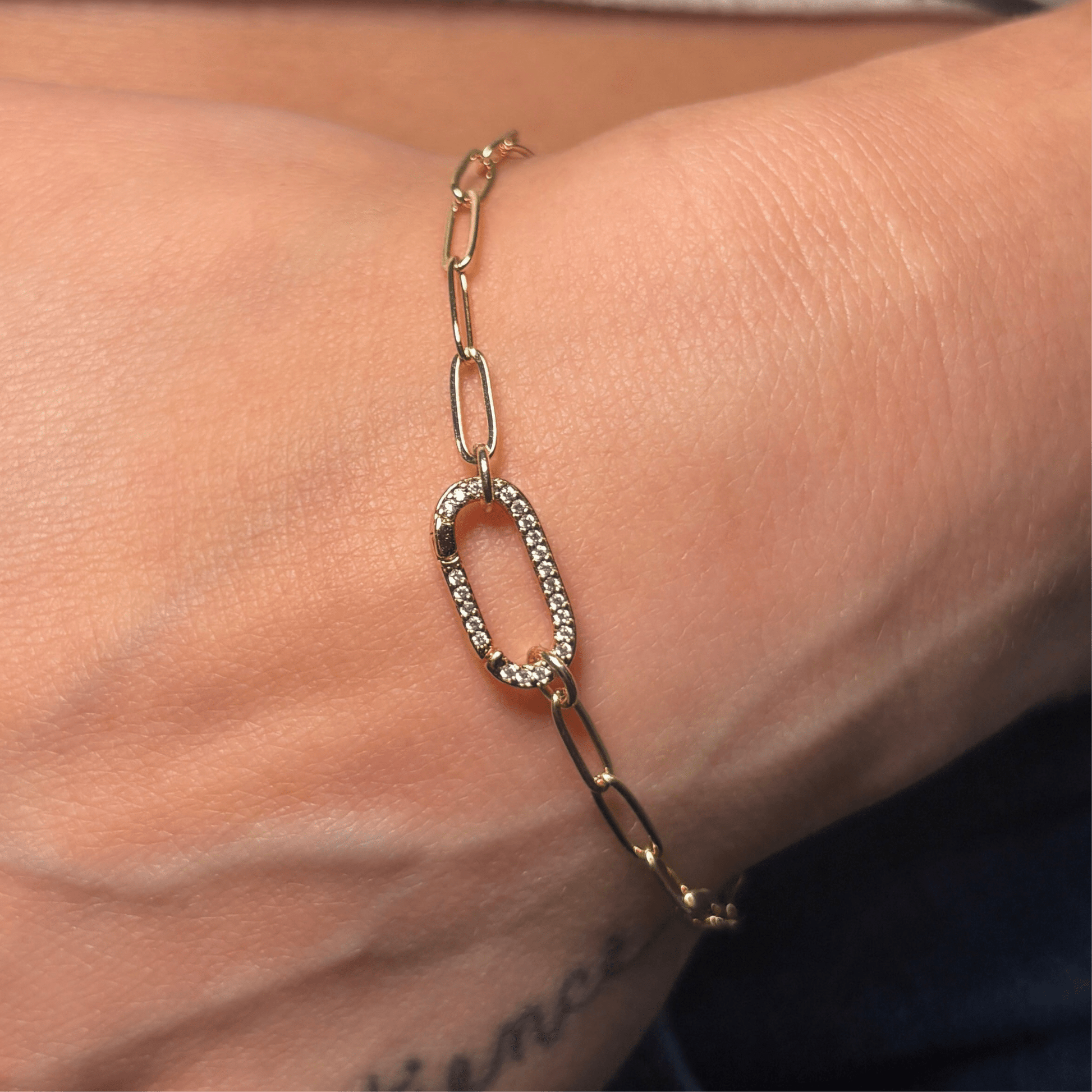 Luxe Pavé Paperclip Bracelet - The Ky Collection