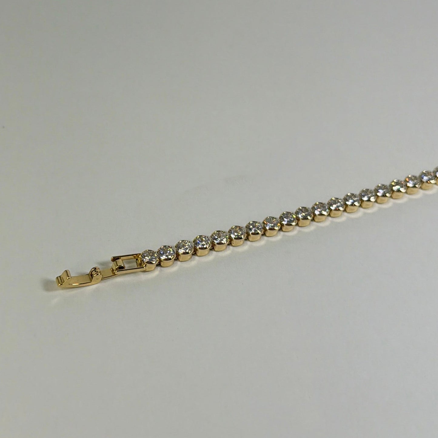Luxe Tennis Link Bracelet | Gold Tennis Chain