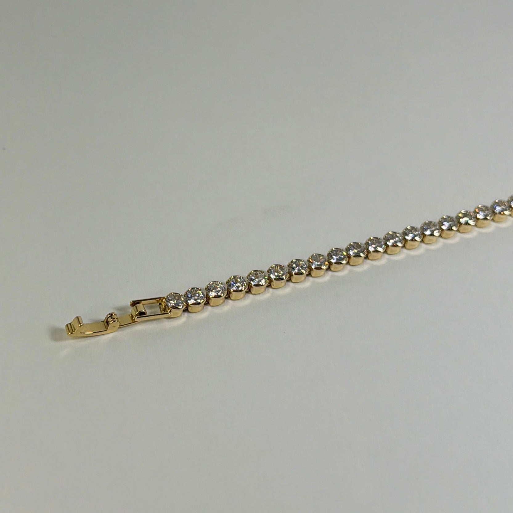 Luxe Tennis Link Bracelet | Gold Tennis Chain