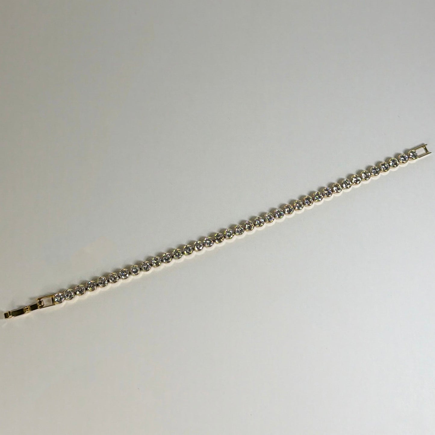 Luxe Tennis Link Bracelet | Gold Tennis Chain
