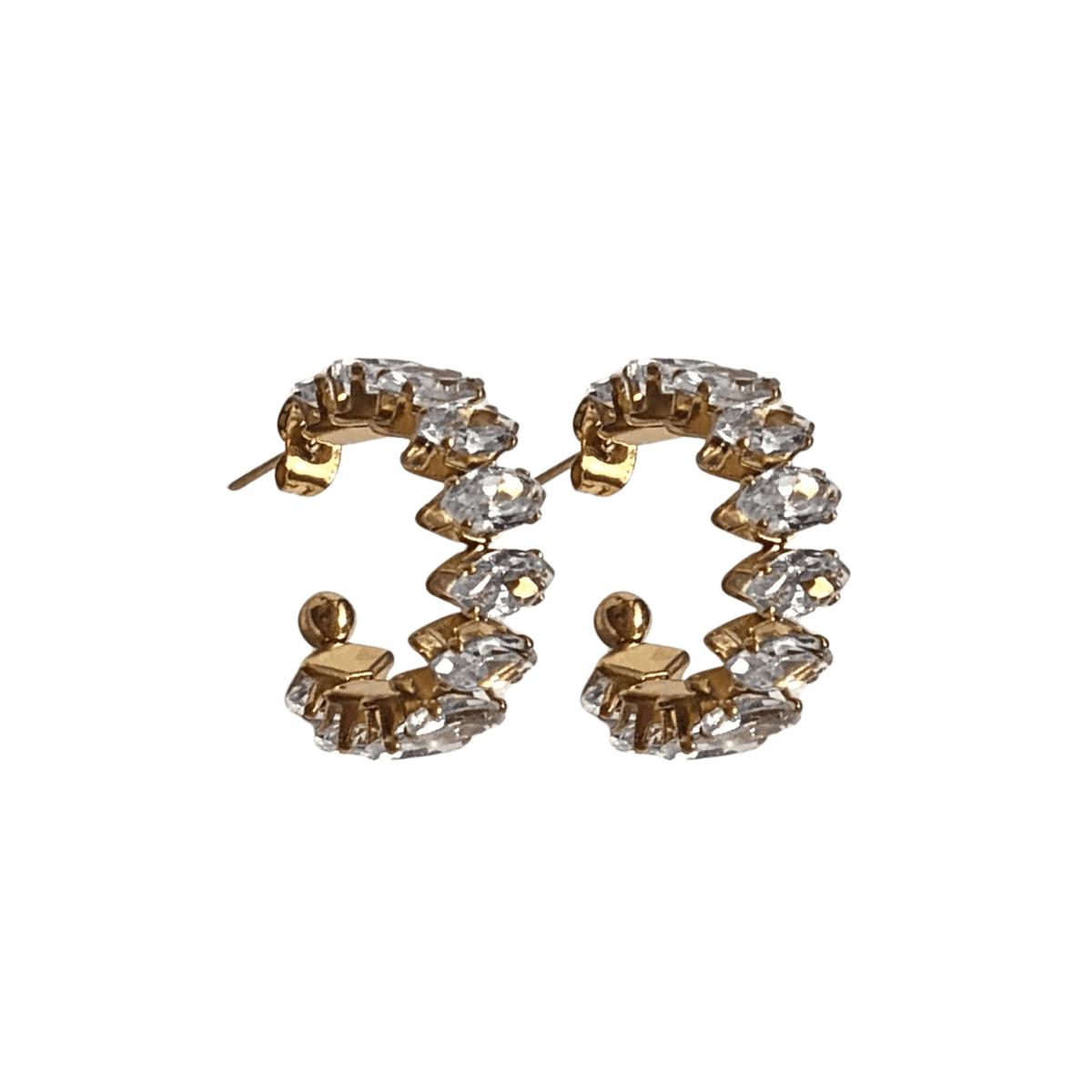 Marquise Hoop Earrings - The Ky Collection