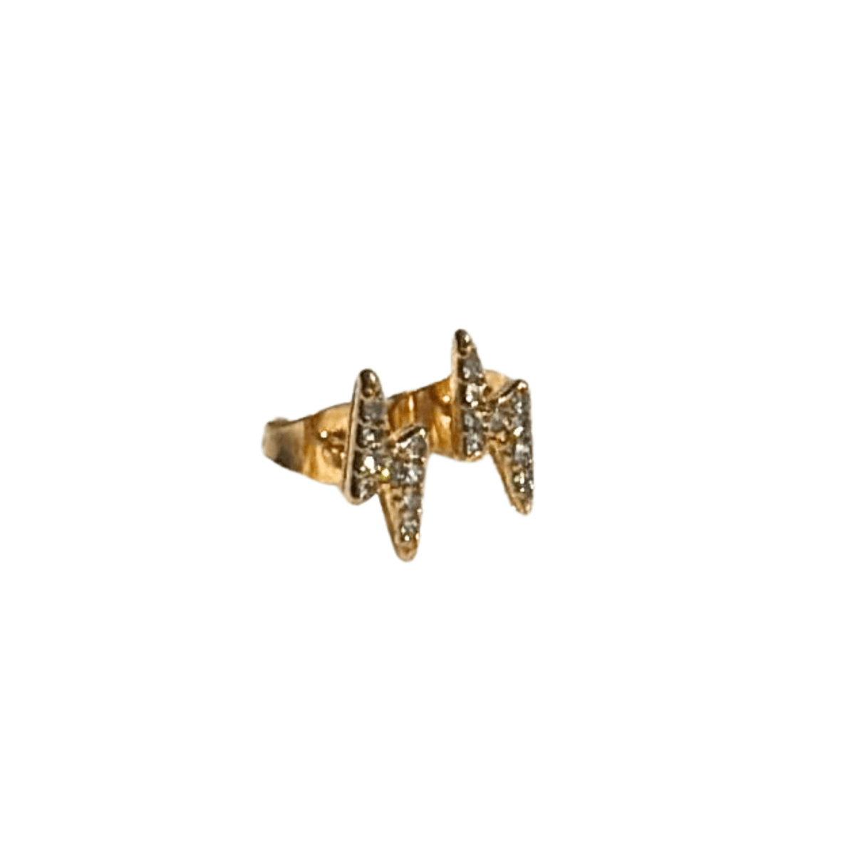 Mini Pavé Lightning Bolt Studs - The Ky Collection