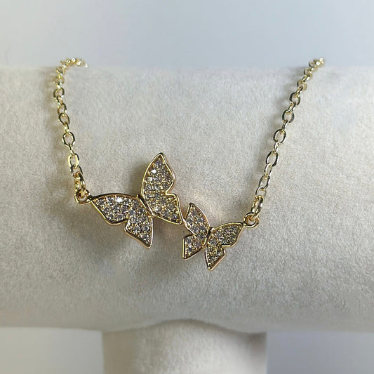 Pavé Butterfly Kisses Bracelet - The Ky Collection