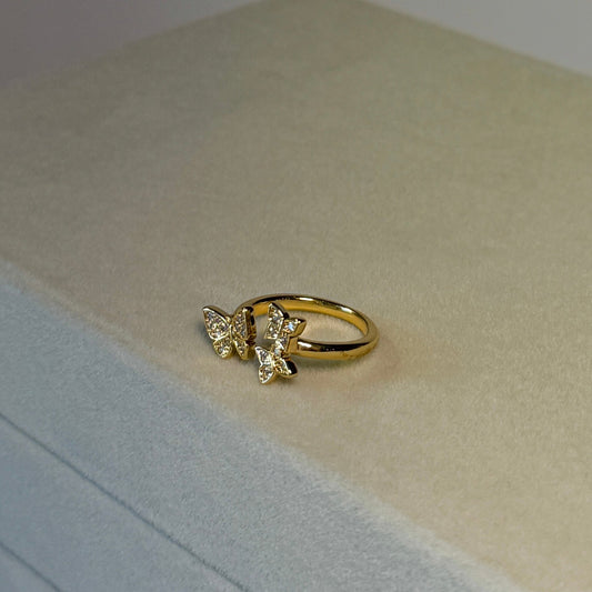 Pavé Butterfly Kisses Ring - The Ky Collection