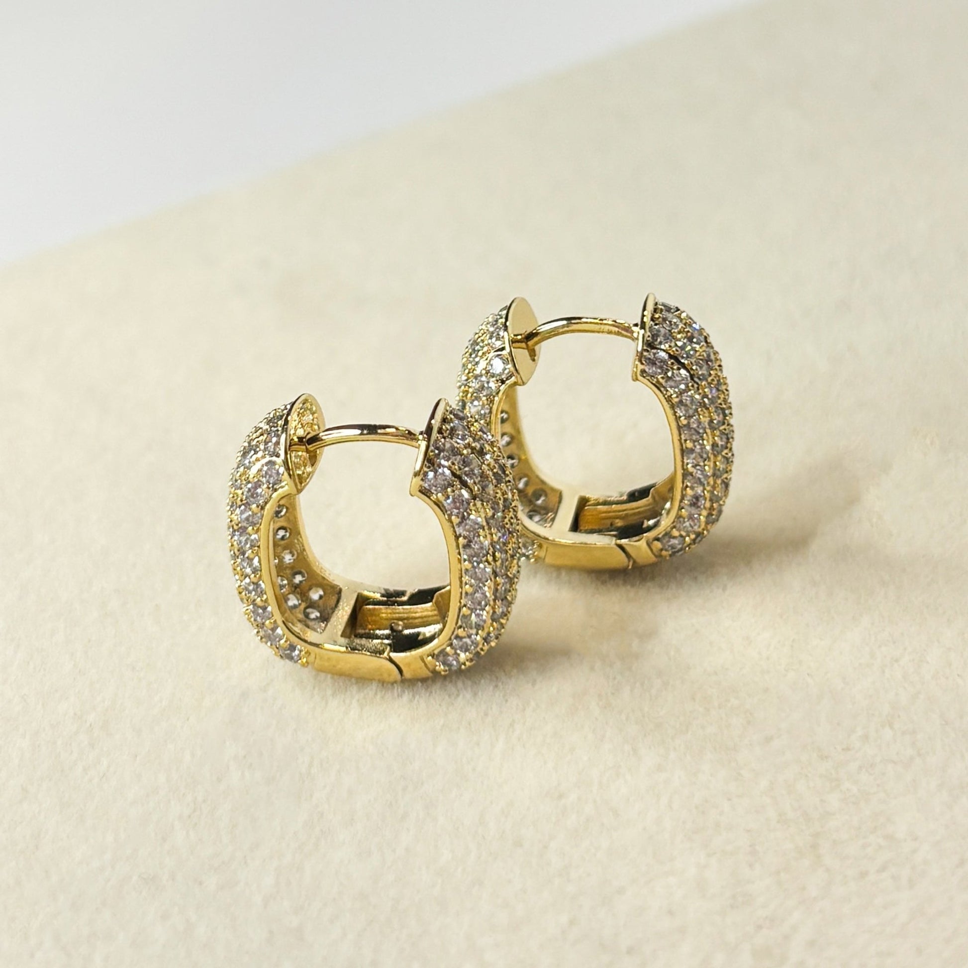 Pavé Midnight Hoop Earrings - The Ky Collection