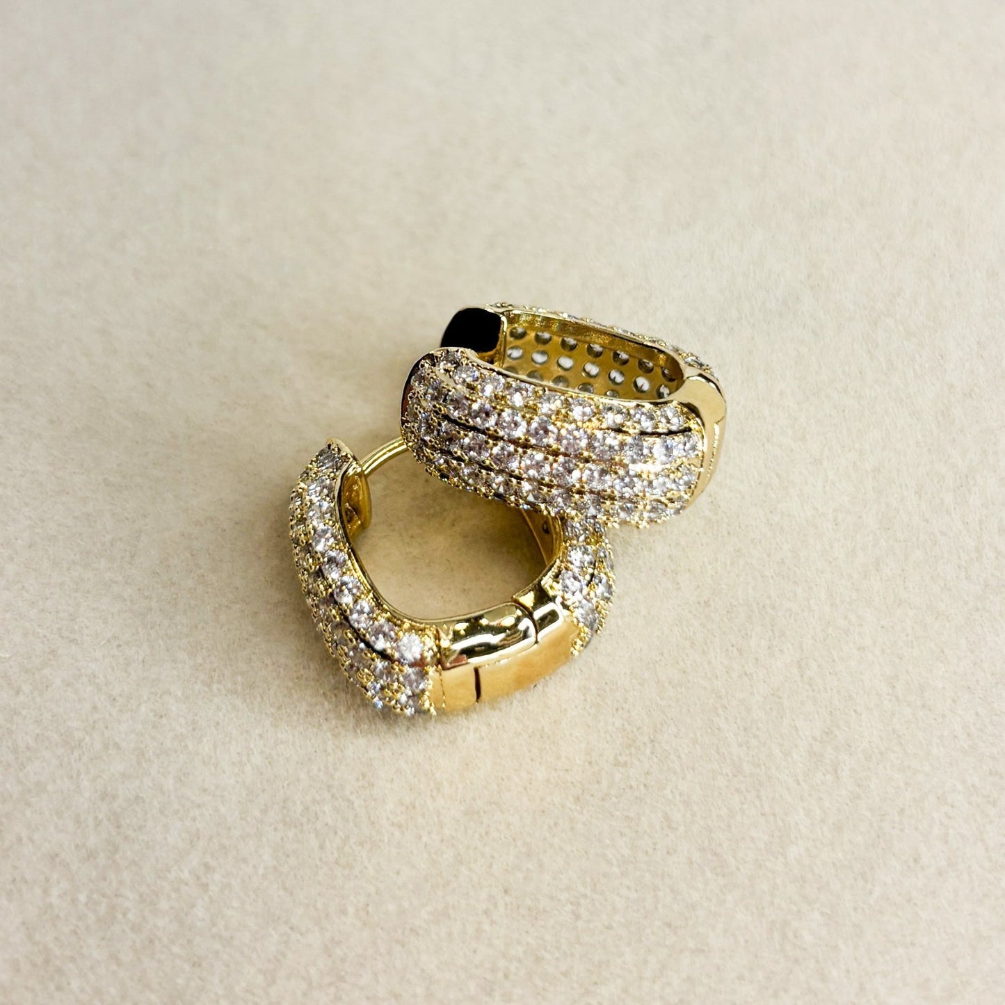 Pavé Midnight Hoop Earrings - The Ky Collection