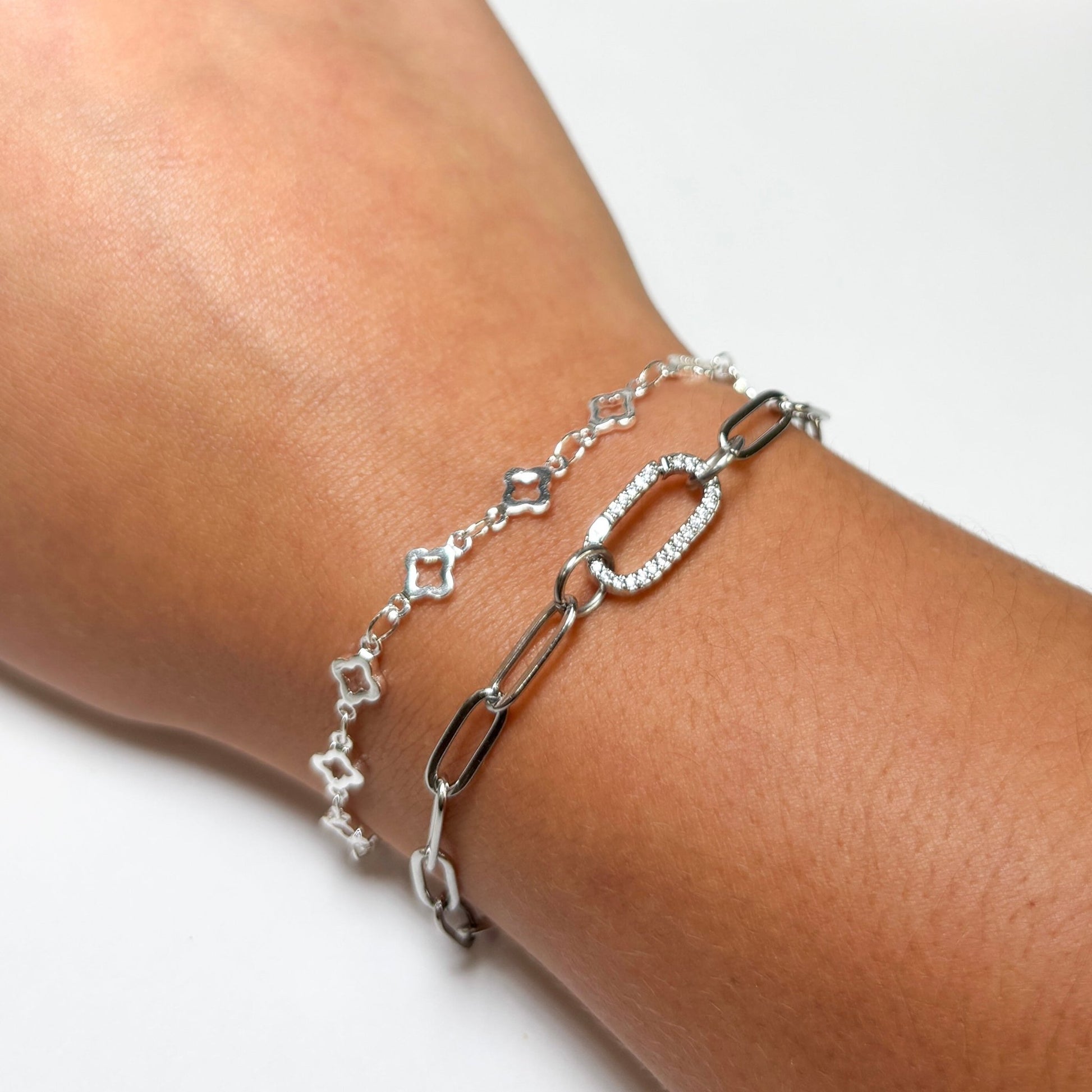 Silver Celestial Clover Bracelet - The Ky Collection