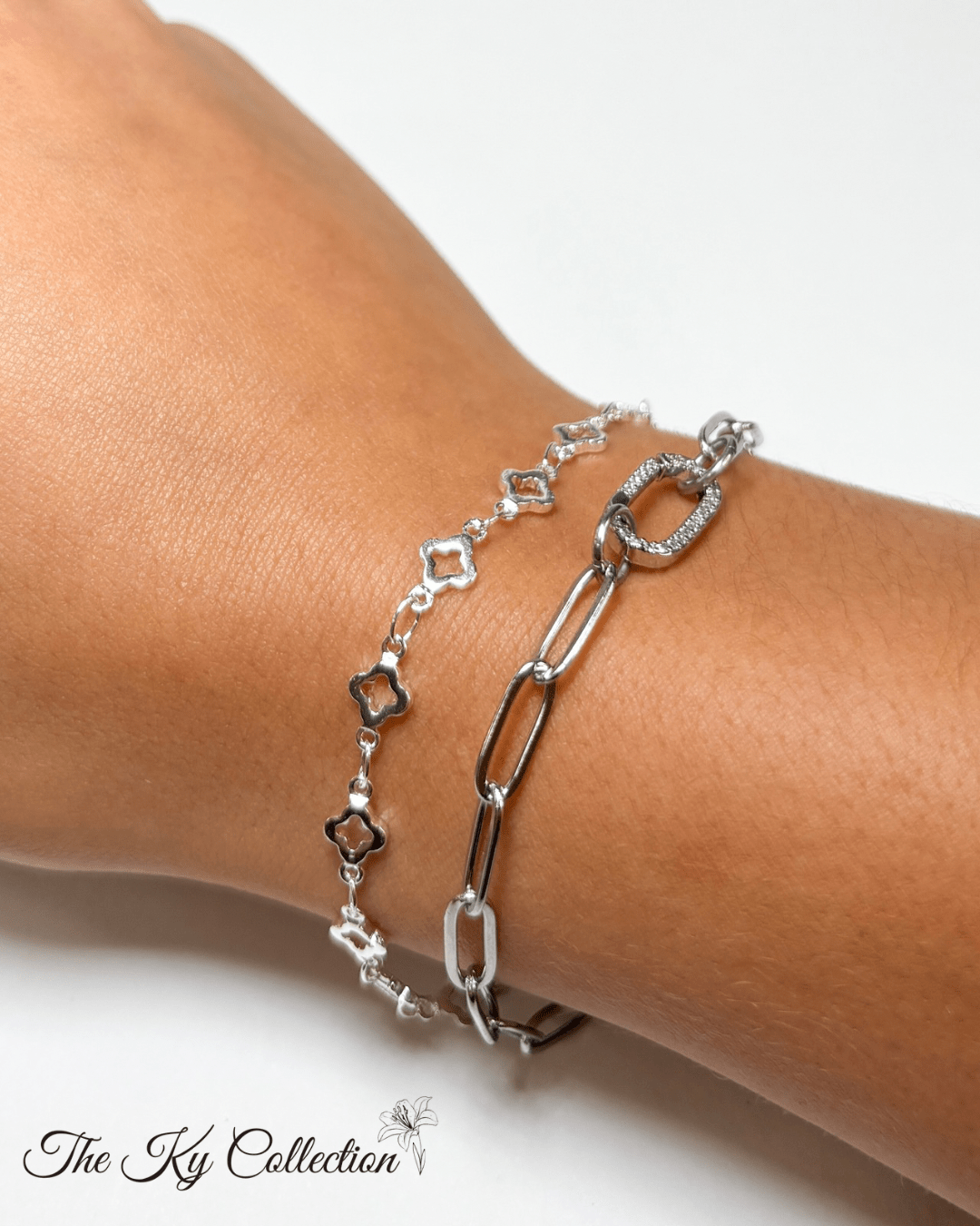 Silver Celestial Clover Bracelet - The Ky Collection