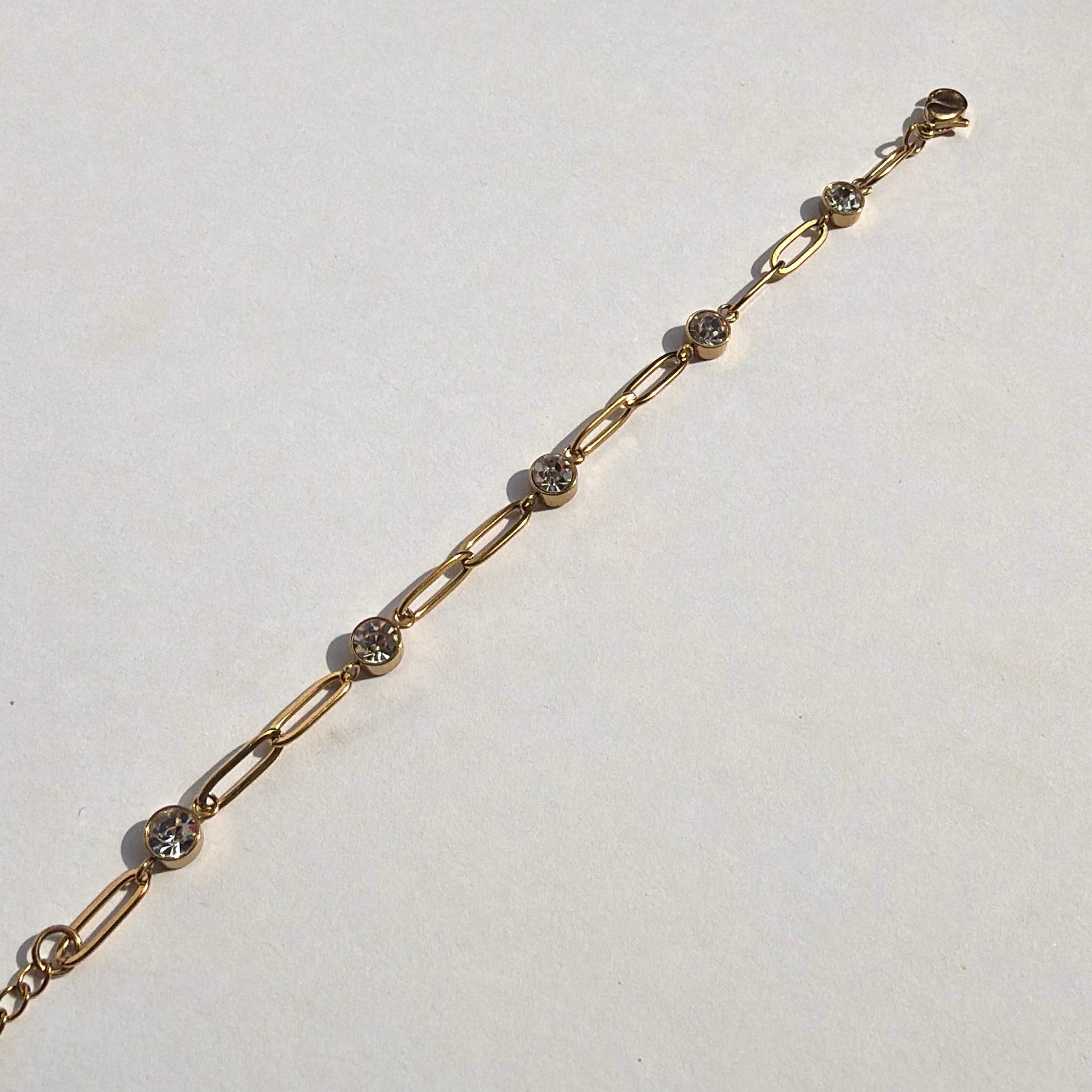 Stone Paperclip Bracelet - The Ky Collection
