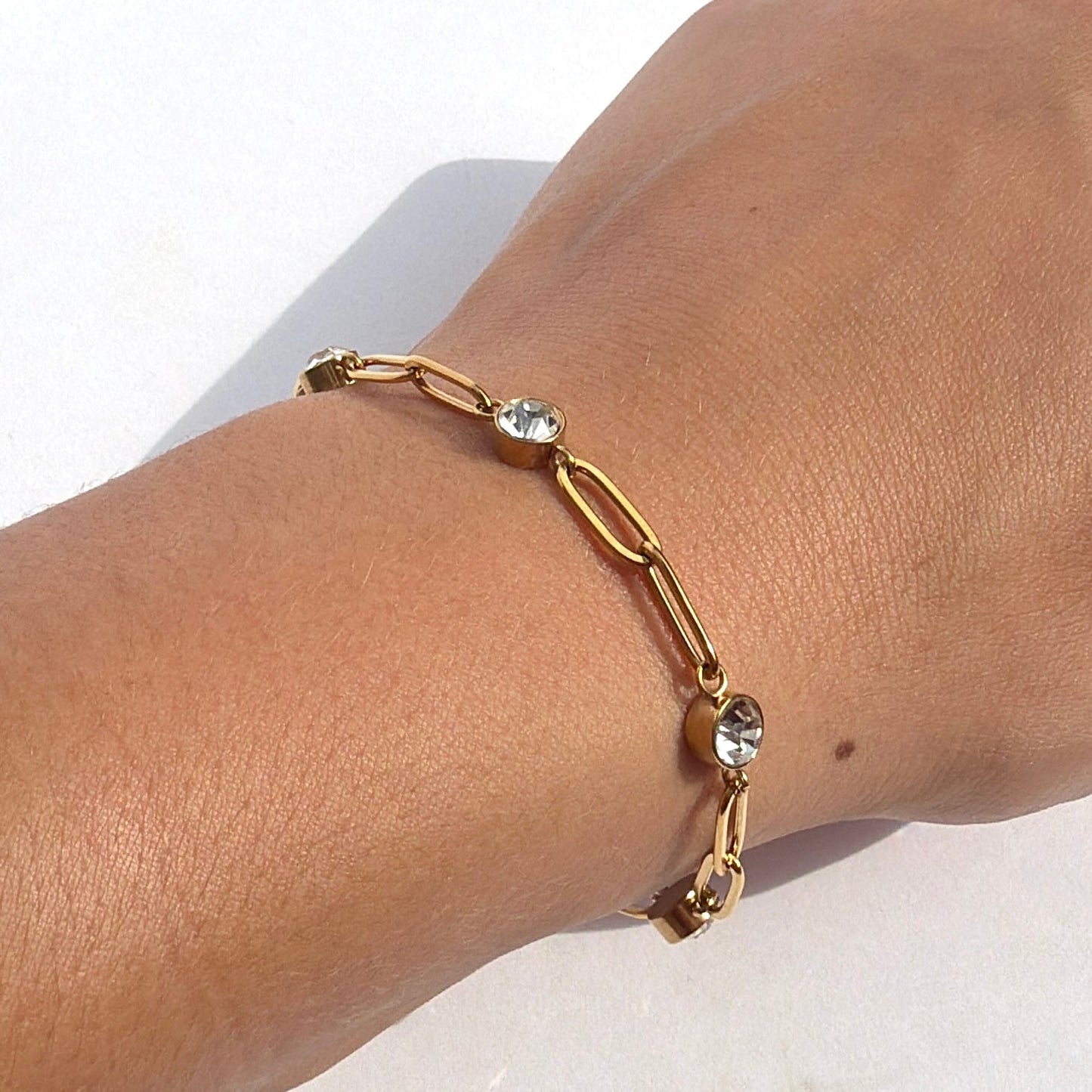 Stone Paperclip Bracelet - The Ky Collection
