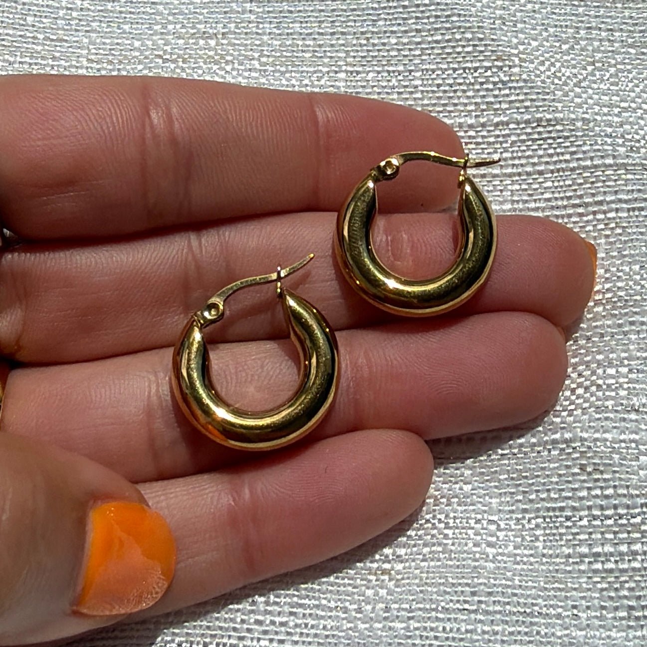 Waterproof Chunky Hoop Earrings - The Ky Collection