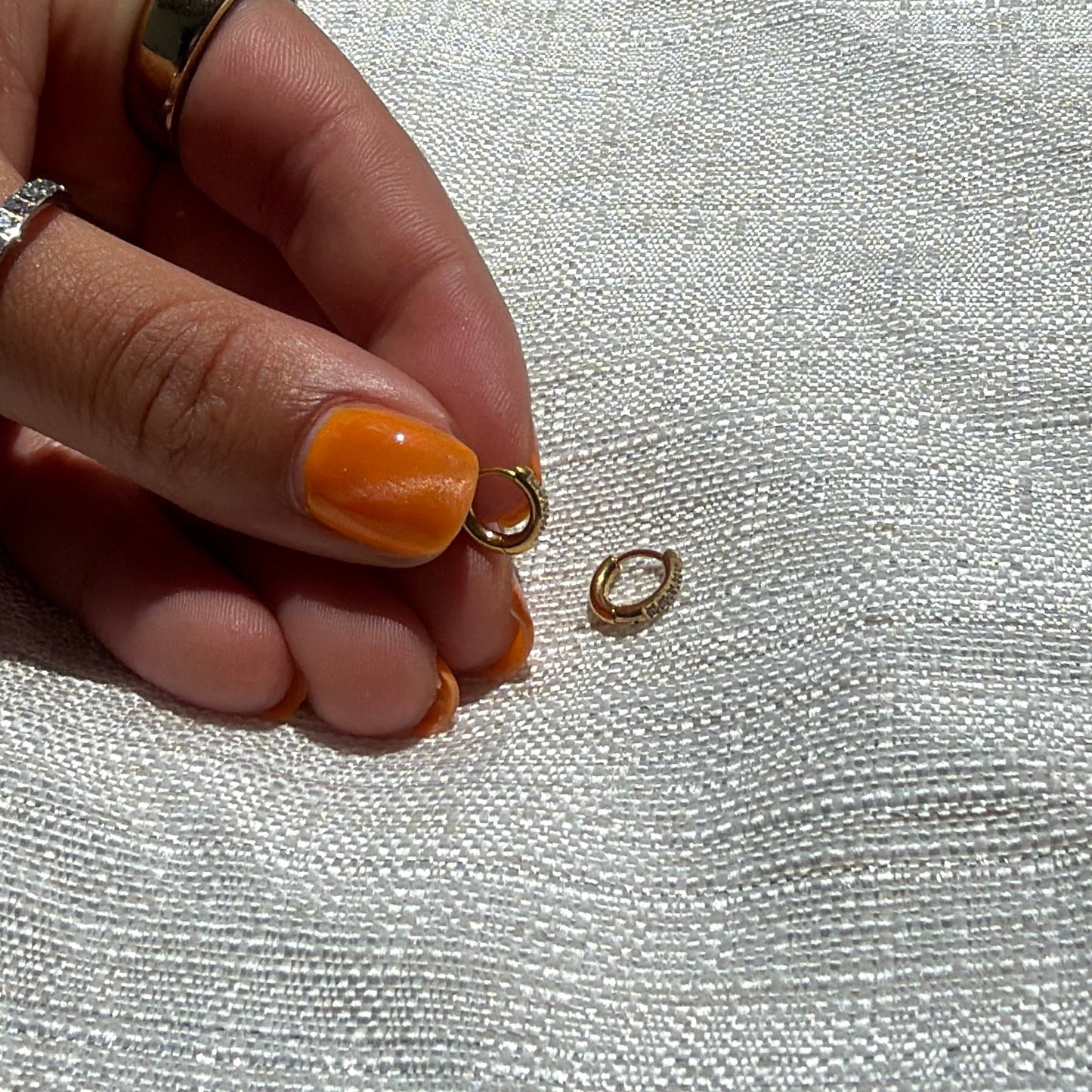 Waterproof Crystal Huggie Hoop Earrings - The Ky Collection