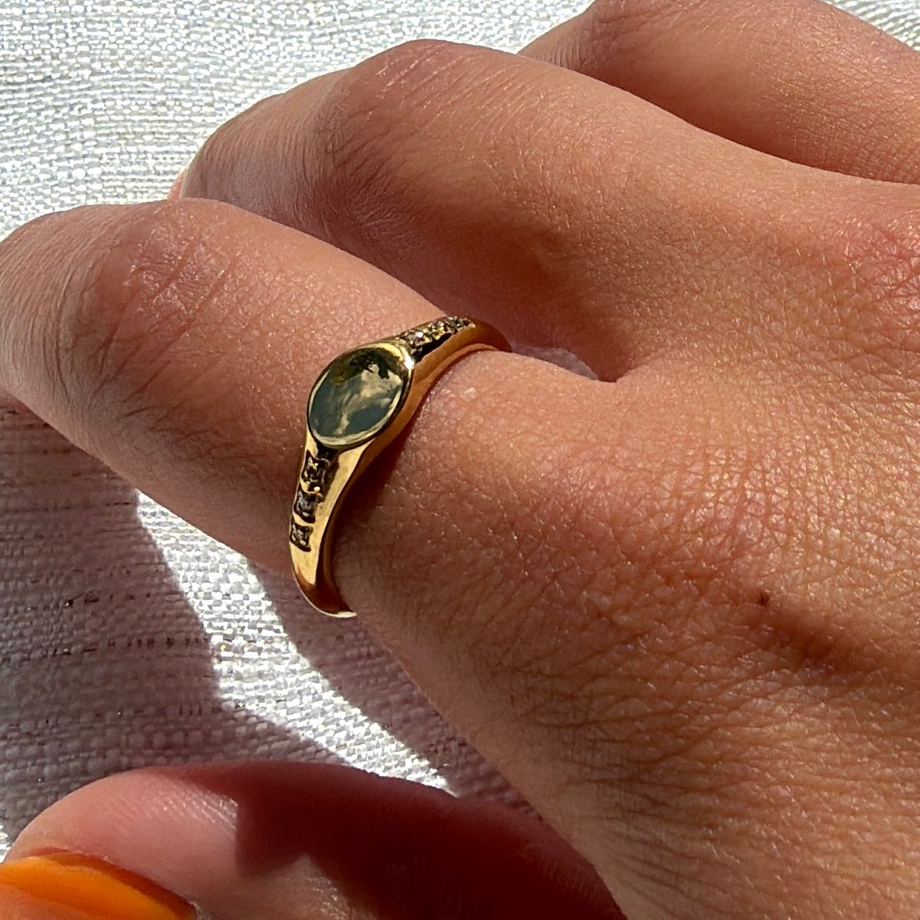 Waterproof Gold Signet Ring - The Ky Collection
