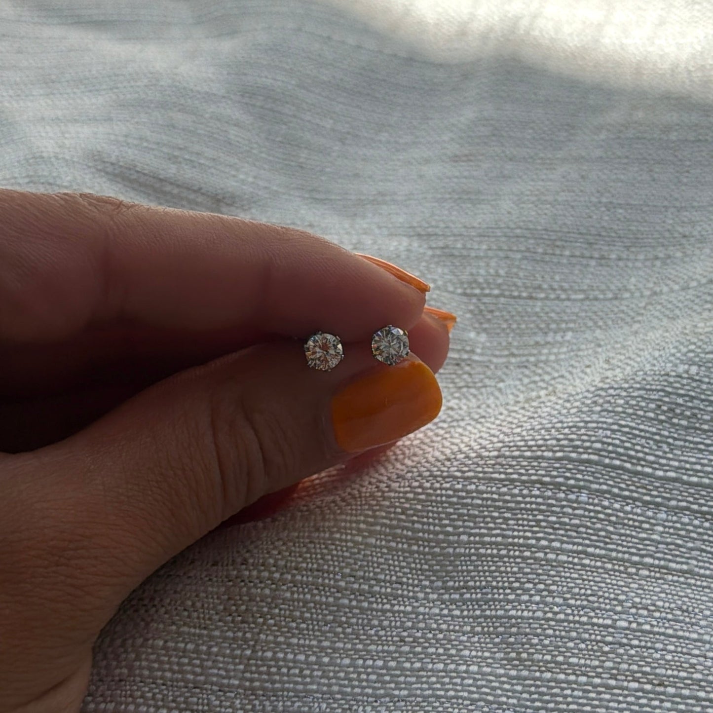 Waterproof Round Crystal Stud Earrings - The Ky Collection