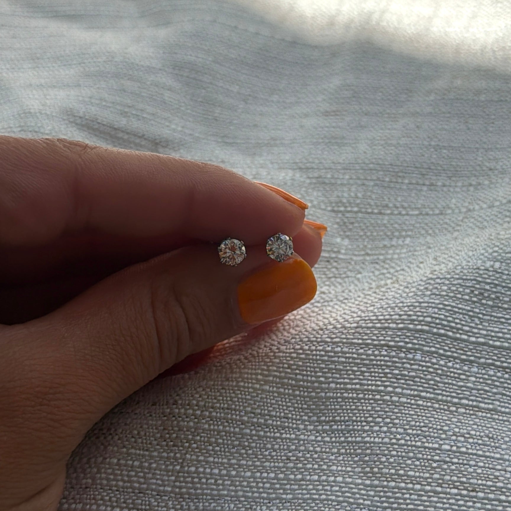 Waterproof Round Crystal Stud Earrings - The Ky Collection