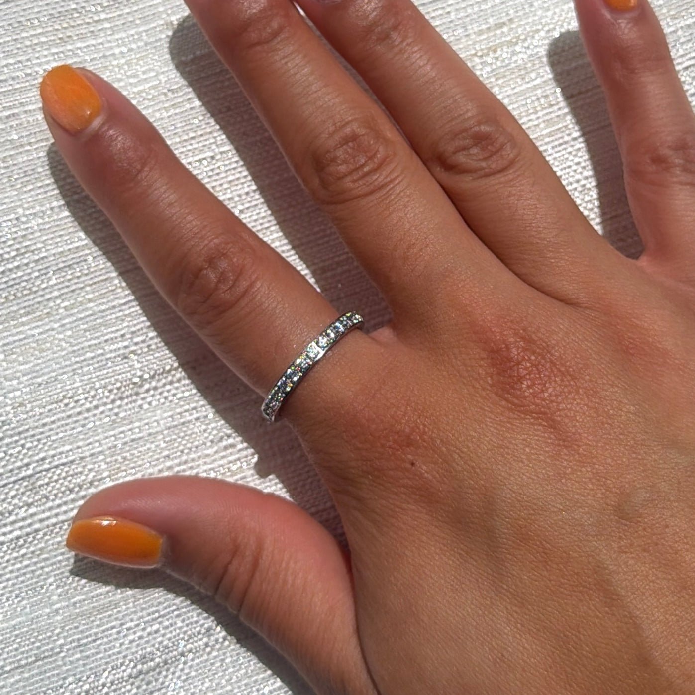 Waterproof Silver Crystal Eternity Ring - The Ky Collection