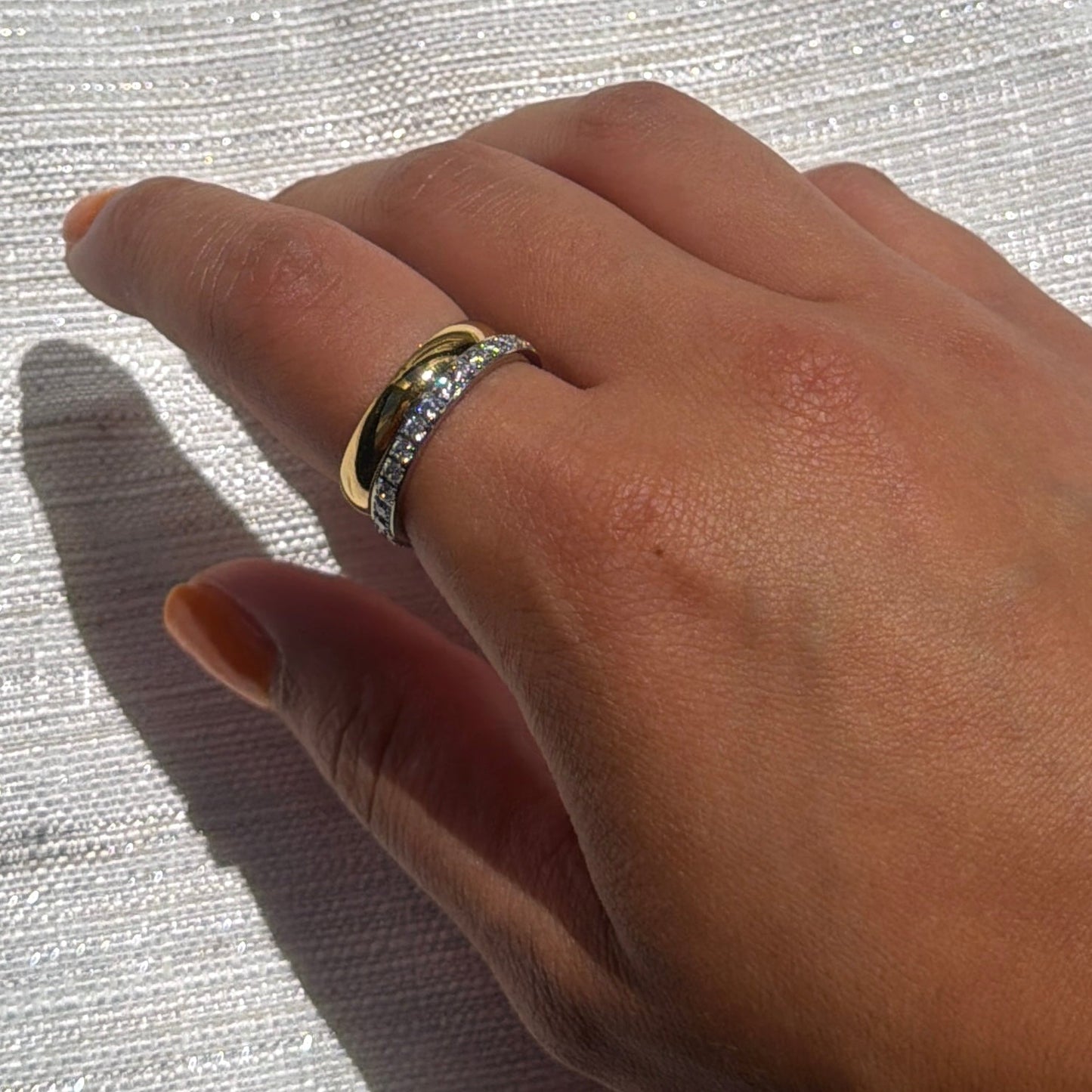 Waterproof Silver Crystal Eternity Ring - The Ky Collection